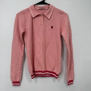 Scotch Soda Pink Strawberry Knit Polo Sweater Girls‎ Size 16